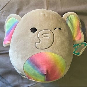 Squishmallows Mila The Elephant Gray & Rainbow Stuffed Animal 8" Plush Pride NWT